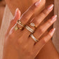 Baguette rhinestone cocktail eternity band Ring | 40R143
