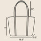 Large Straw Braided Tote Bag With Hat Holder