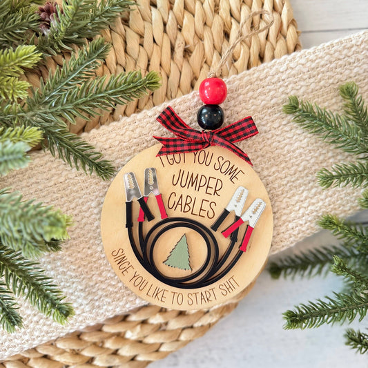 Funny Christmas Ornament – Jumper Cables