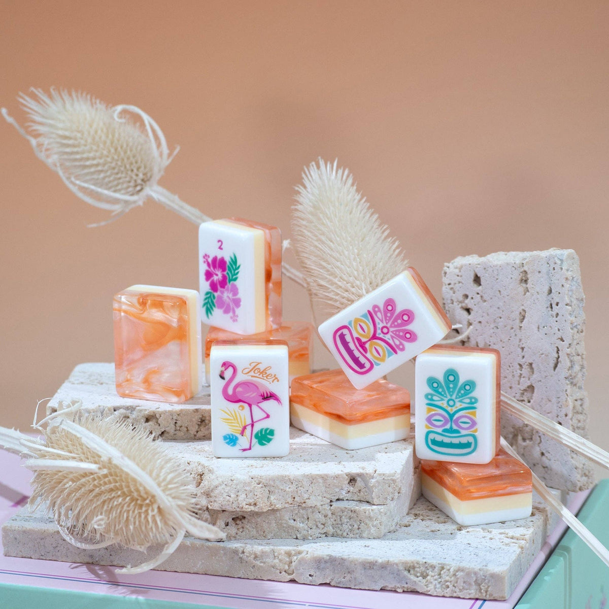 Palm Beach Mahjong Set - Coral Glow 11-03