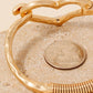 Hammered Heart Coil Spring Hook Bangle Bracelet