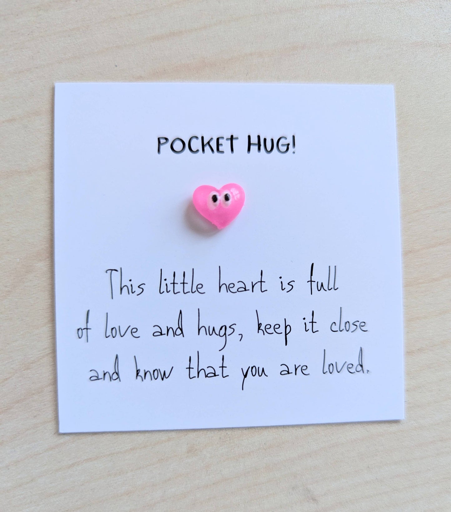 Pocket Hug Mini Card - Handmade Keepsake with Personal Note