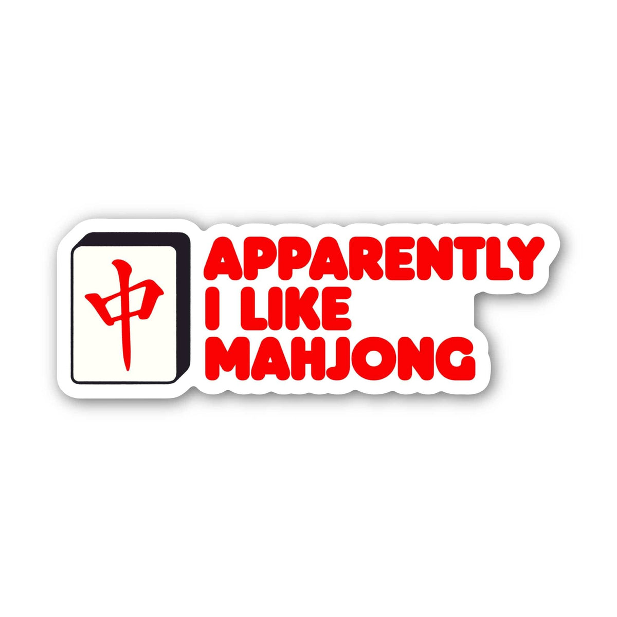 Apparently I Like Mahjong Sticker