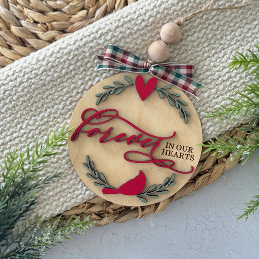Cardinal Memorial Christmas Ornament – Forever in Our Hearts