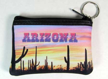 Keychain-AZ Coin Saguaro Sunset