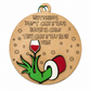 Best Friends & Wine Ornament – Layered Wooden Christmas Ornament