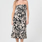 C4F45-A920 SMOCKED BODICE STRAPLESS MIDI DRESS W POCKETS