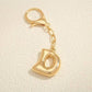 Bubble Letter Monogram Bag Charm Key Chain | 40KC161