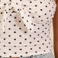 Polka Dot Tie-Front Strapless Top