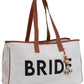 Magid Canvas Slogan Tote "BRIDE"