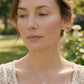 White Eye of Protection (Evil Eye) - 18K Gold Plated, Waterproof CZ Necklace