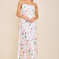 Seashell Coastal Print Slip Midi Dress