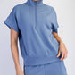 MODAL SCUBA QUARTER ZIP SHORT SLEEVE TOP