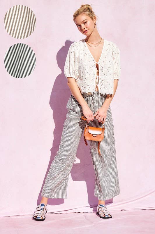Striped Wide Leg Pants