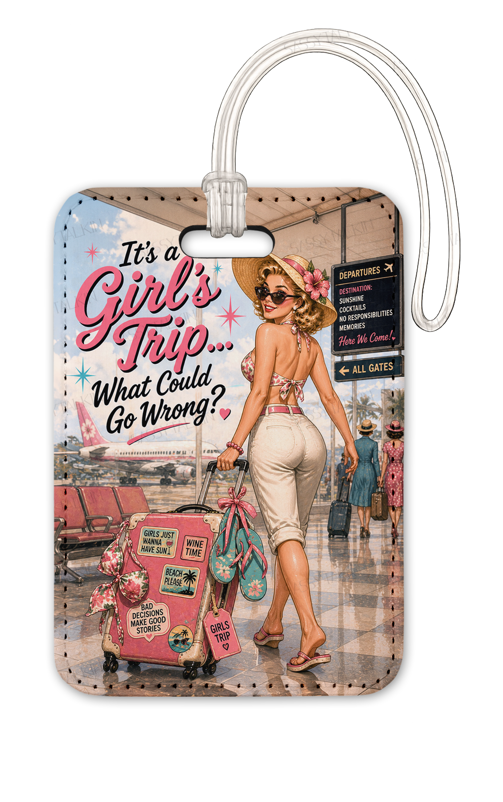 Sassy girl, Luggage Tag, Girl's Trip