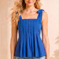 Scarlet Ribbon Pleated Sleeveless Top