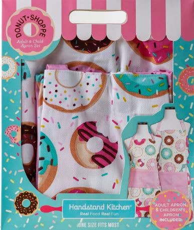 Donut Shoppe Adult & Child Apron Set– Family Kitchen Fun