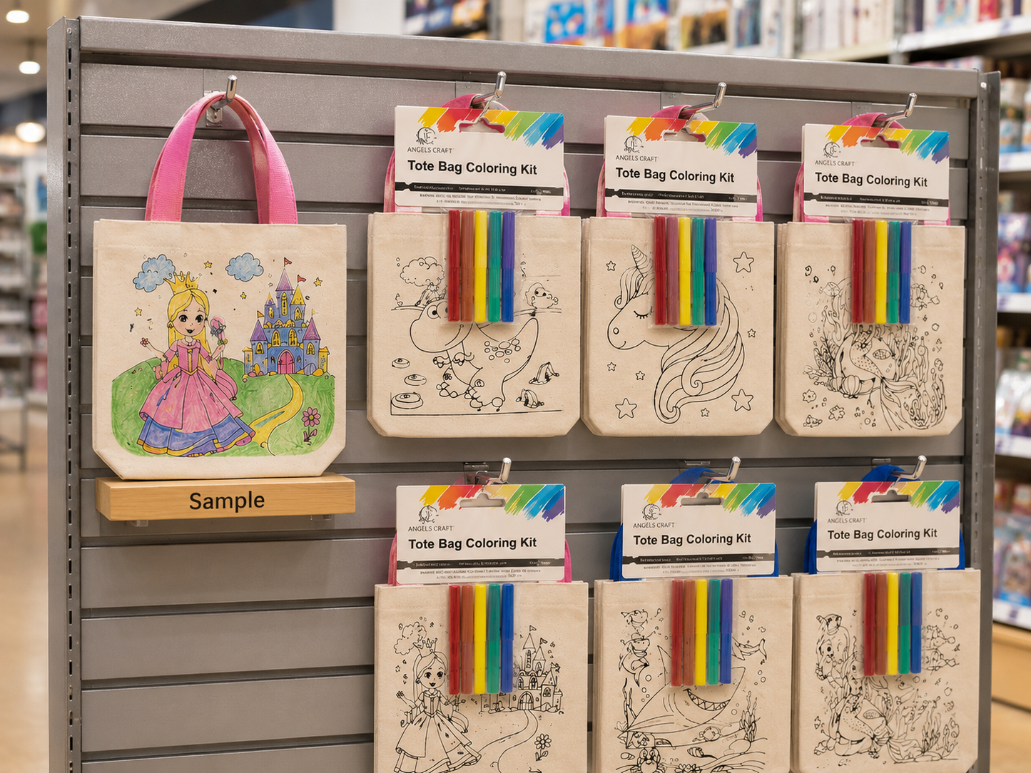 Kids Color Your Own Tote Bag Craft Kit – 5 Designs