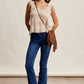 Crochet Lace Square Neck Tank Top LCR0117