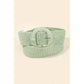 Acetate Buckle Elastic Braided Belt