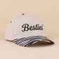 Besties'/I'm The Friend In Low Places two tone snapback hat