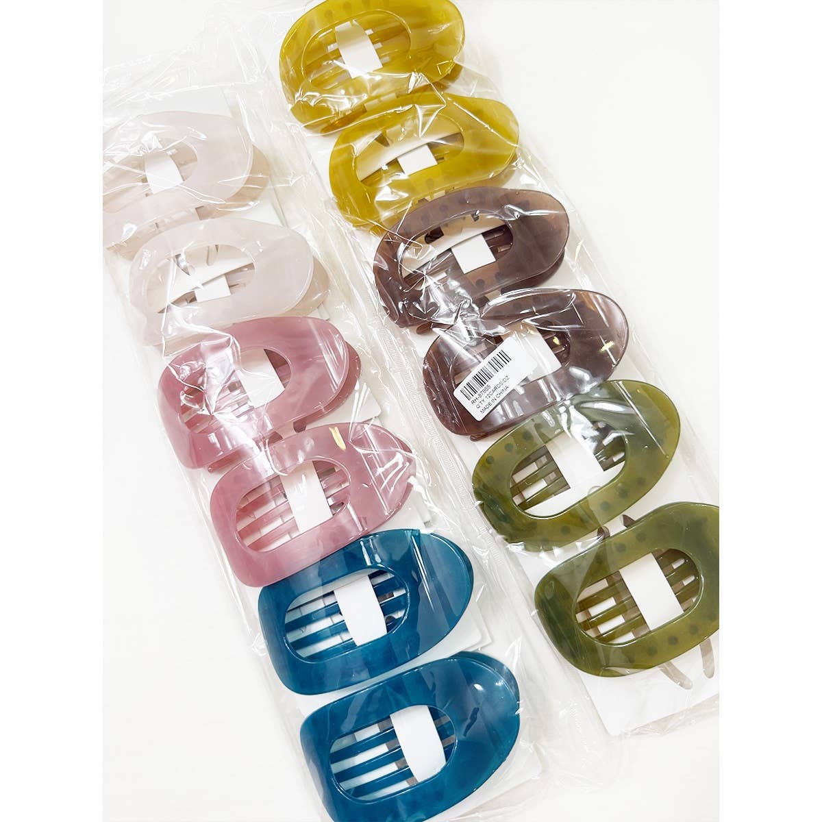 Jelly Colors of Oval Flat Hair Claw