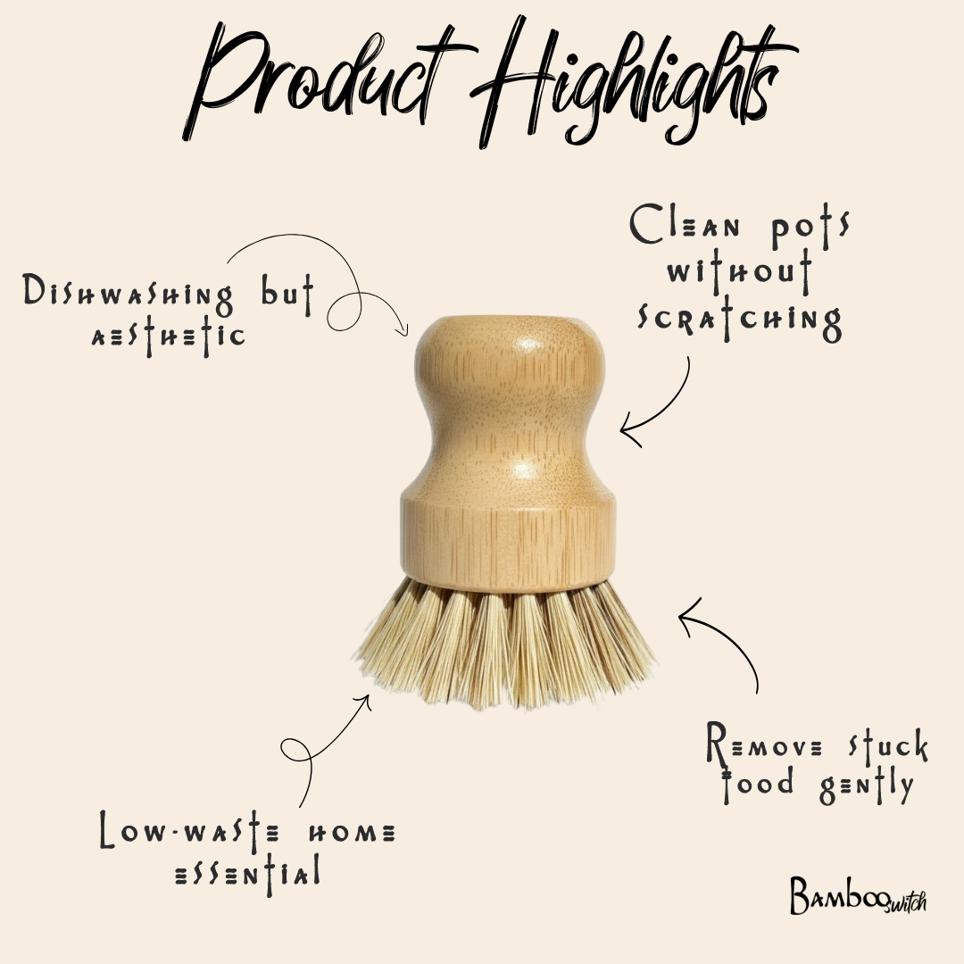 Bamboo Pot Scrubber | Kitchen | Faire Market Bestseller