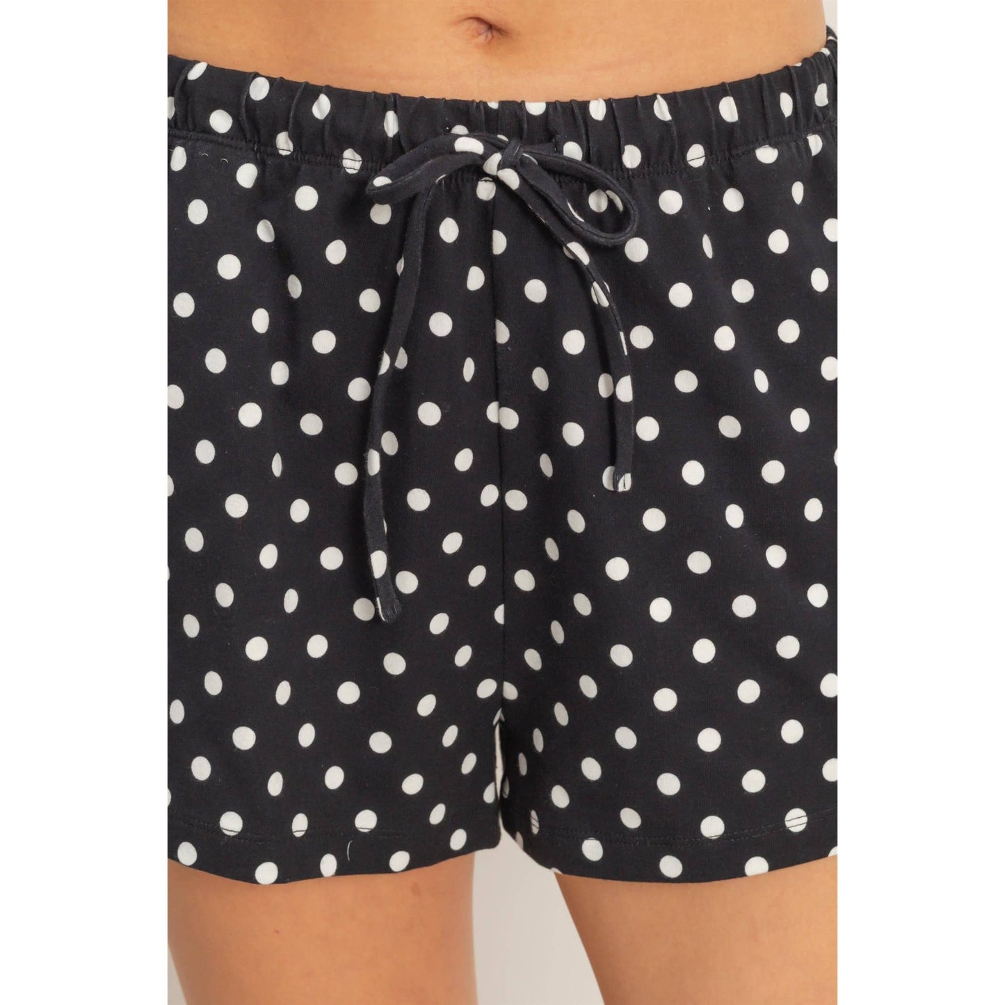 Polka Dot Drawstring Shorts