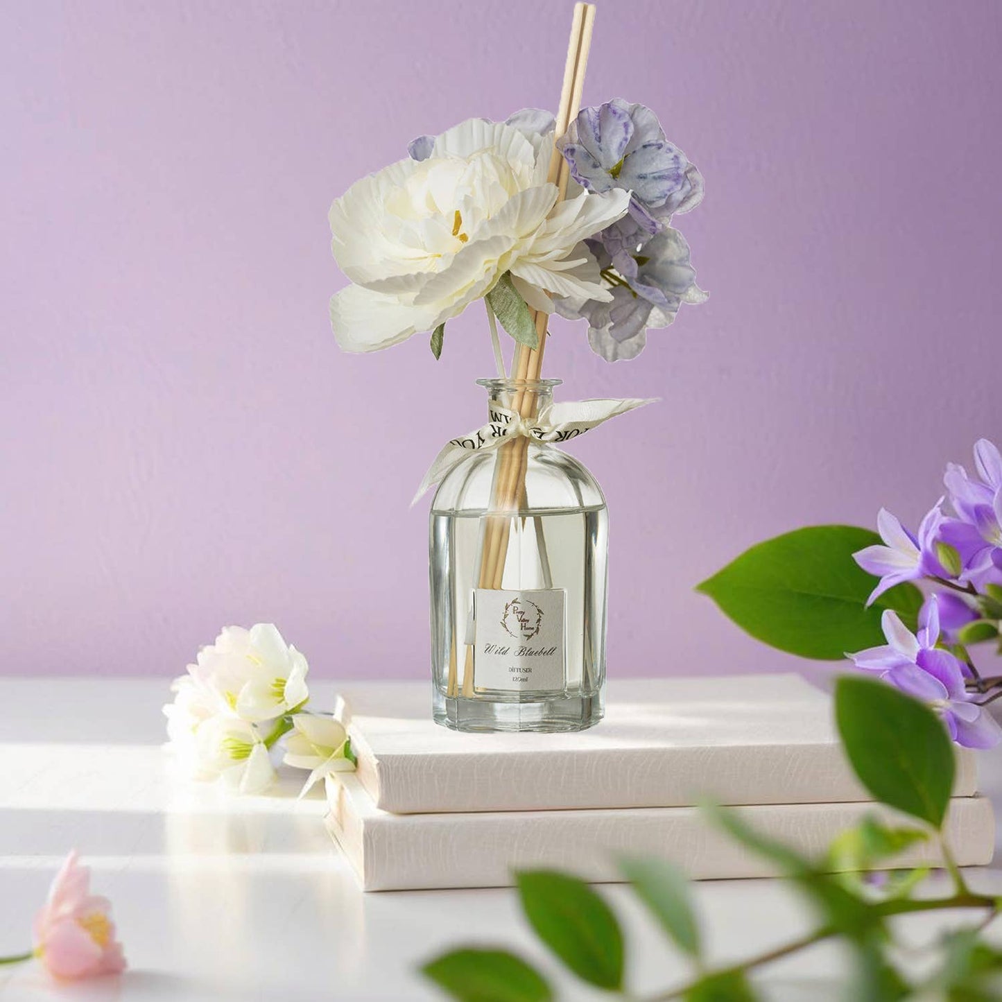 120Ml / 4.05 FL Oz Reed Diffuser Sets Faux Flowers