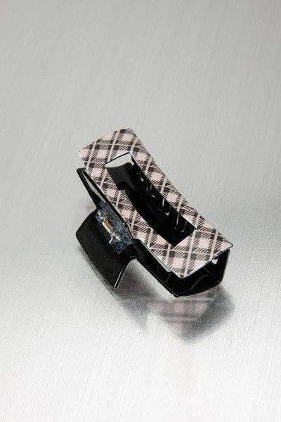 LARGE PLAID HAIR CLAW CLIPS | 40H532