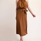 Halter Neck Sleeveless Midi Dress