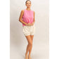 Mineral Wash Button Back Sleeveless Top