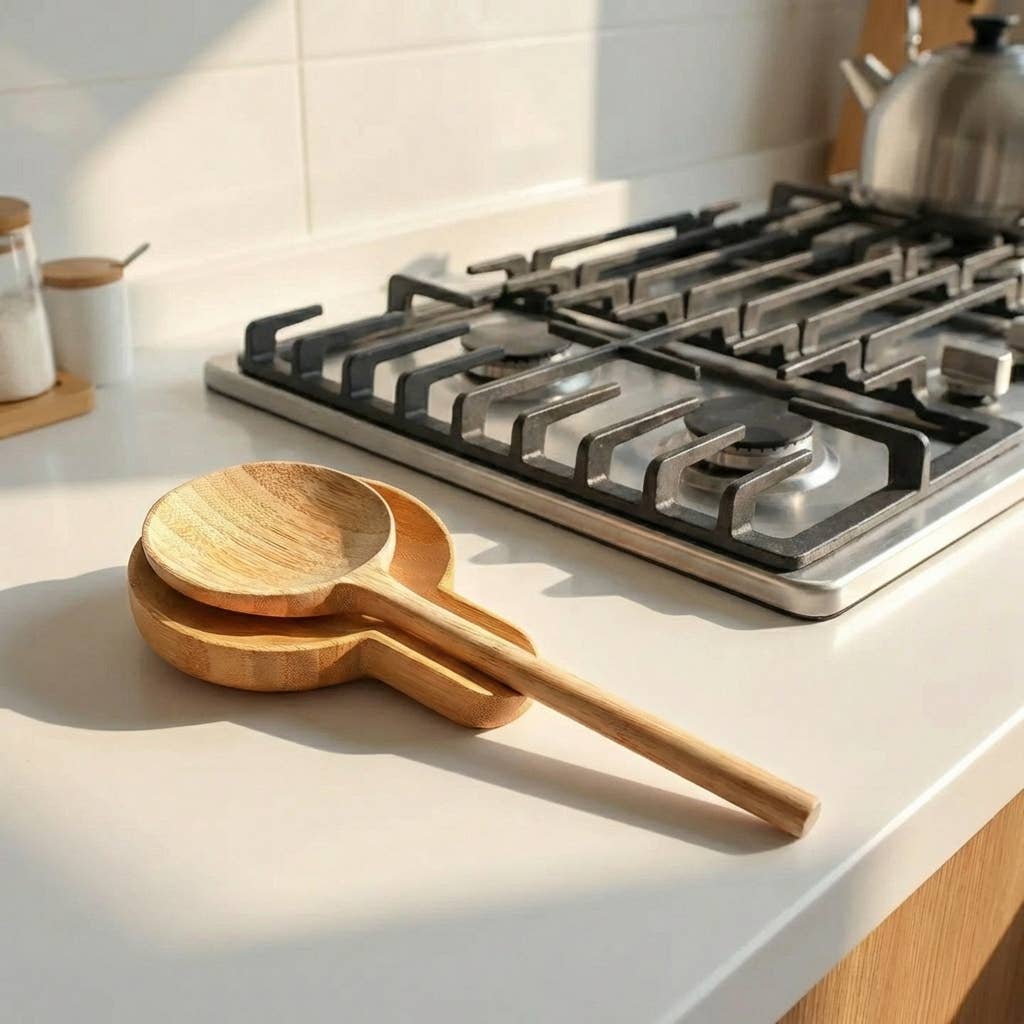 Bamboo Kitchen Spoon Rest | Faire Market Bestseller