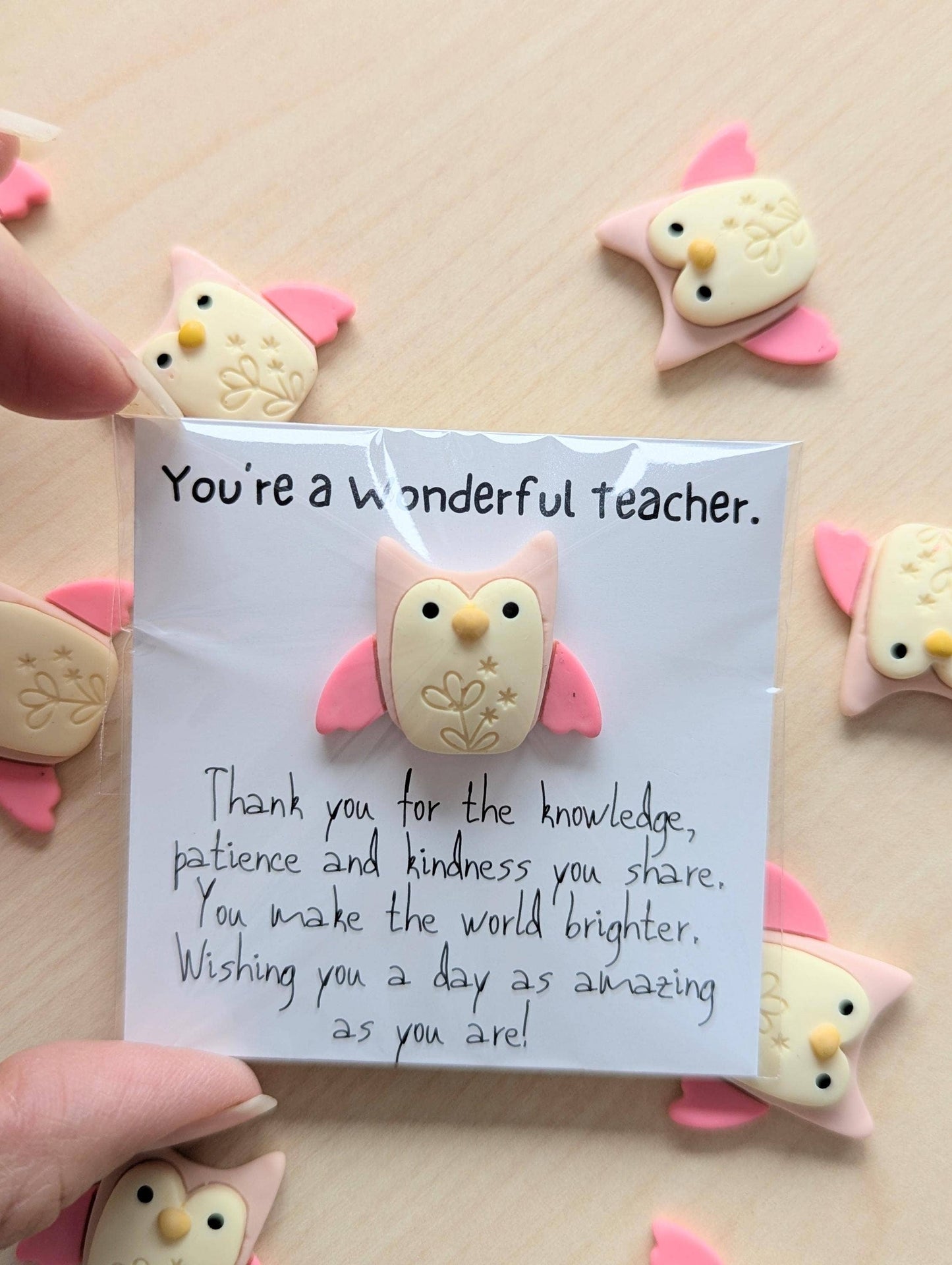 Teacher Appreciation Thank You Card with Tiny Owl