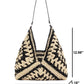 Vintage Woven Straw Crochet Bucket Shoulder Bag