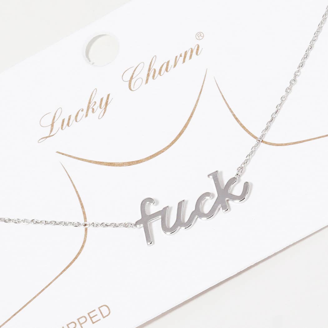 Gold-Dipped FUCK Fashion Necklaces