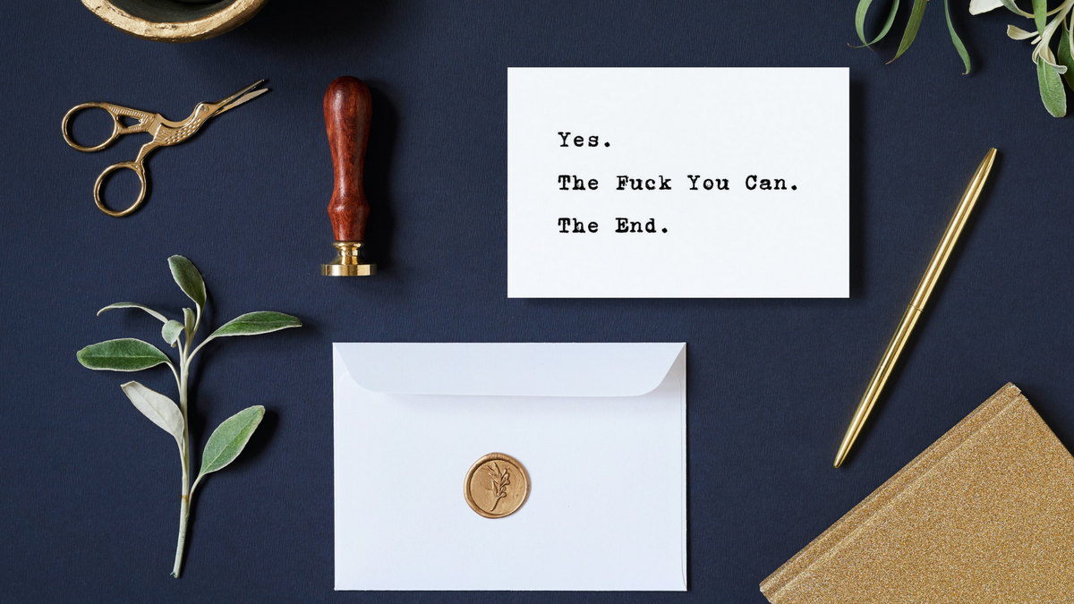 Yes. The F you can. The end.