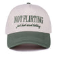 Not Flirting Two Tone Canvas Cotton Cap