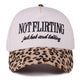 Not Flirting Two Tone Canvas Cotton Cap