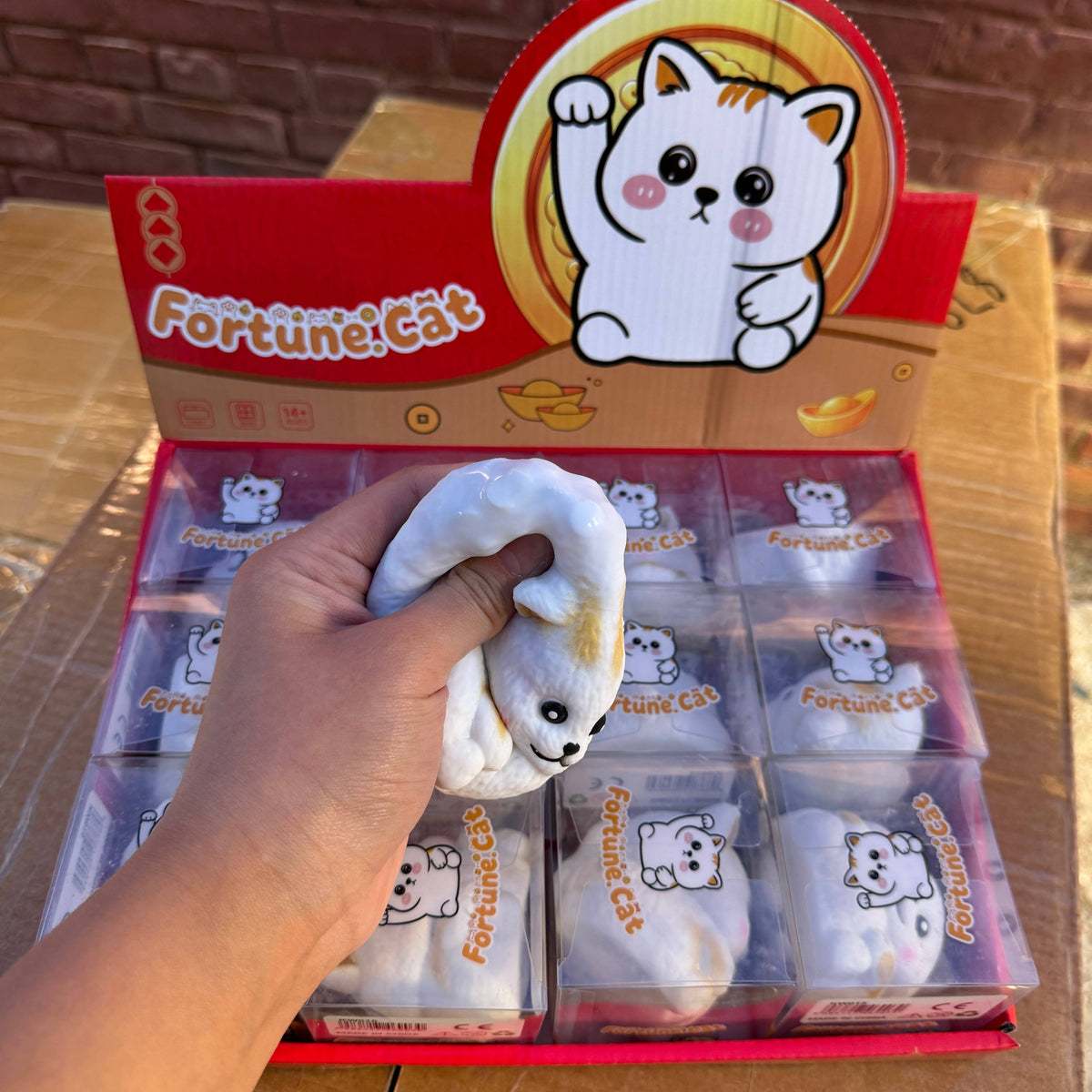 Crunchy Fortune Cat Squishy 12/pk | BR231
