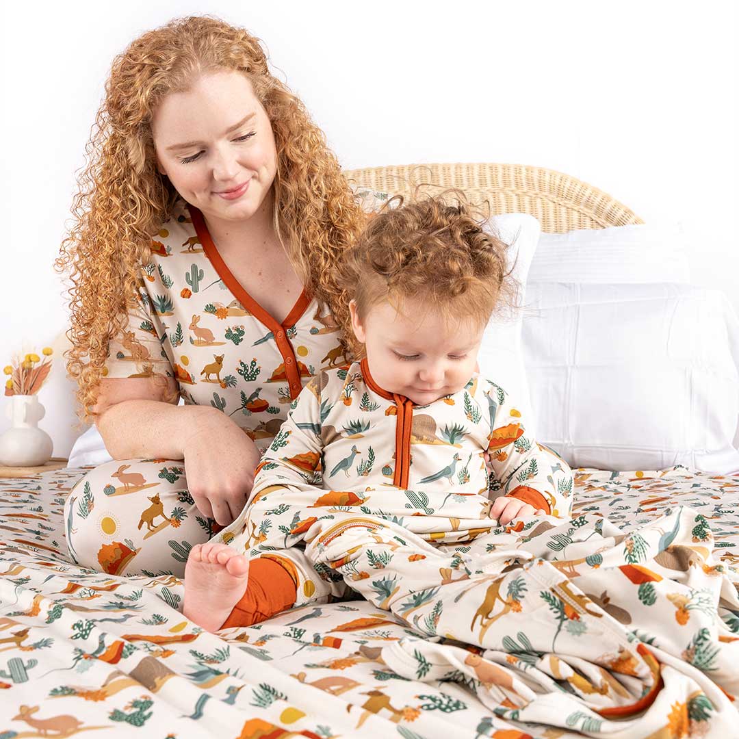 Desert Friends Western Bamboo Baby Blanket Baby Gift Swaddle