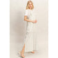 Tie Strap Jumpsuit With Hem Slits