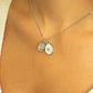 18K Gold PVD Stainless Steel White Enamel Charm with Shell