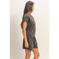 Sleeveless Crew Neck Top and Shorts Set