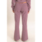 Low Rise Striped Waffle Knit Pants