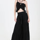 B3663-ASIS TIE WAIST WIDE LEG PANTS