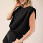 Round Neck Pleated Top
