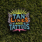 Trendy Tan Lines and Tattoos Checkered Patch