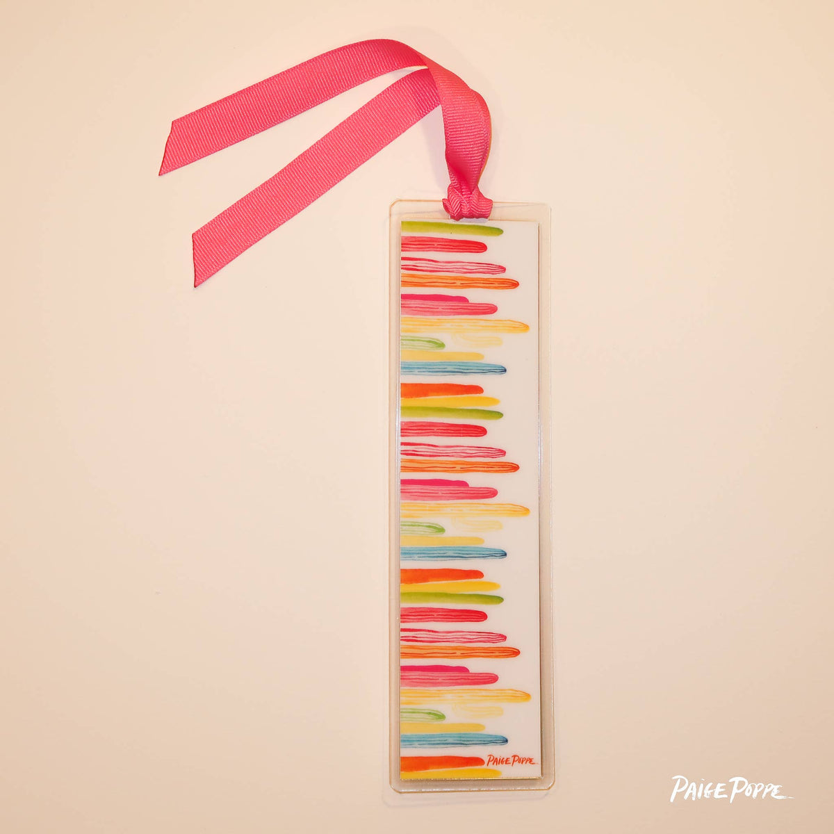 "Rainbow Saguaros" Ribboned Bookmark