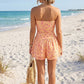 Sunlit Blossom Strapless Romper